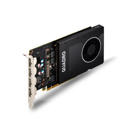 Picture of NVIDIA Quadro P2200 Graphics (FH, 5 GB GDDR5X, 4 DisplayPort, PCIe x16)