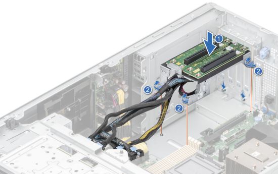 Picture of Dell Riser Config1, 2 CPU + 1 GPU Riser (Support 4x NVIDIA T4), 330-BBWT